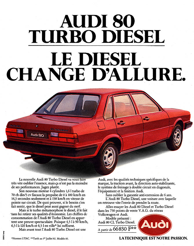 Publicité Audi 1982