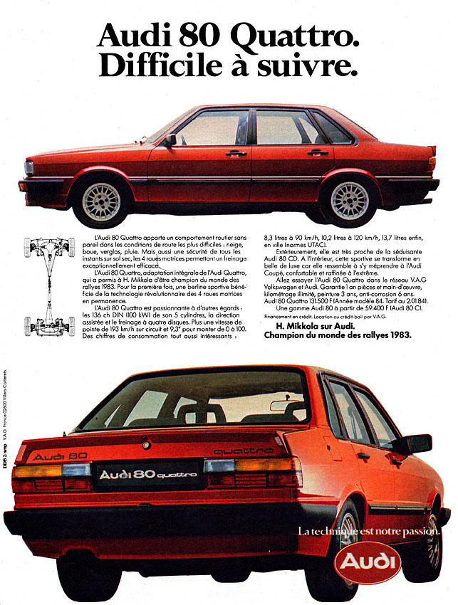 Publicité Audi 1984