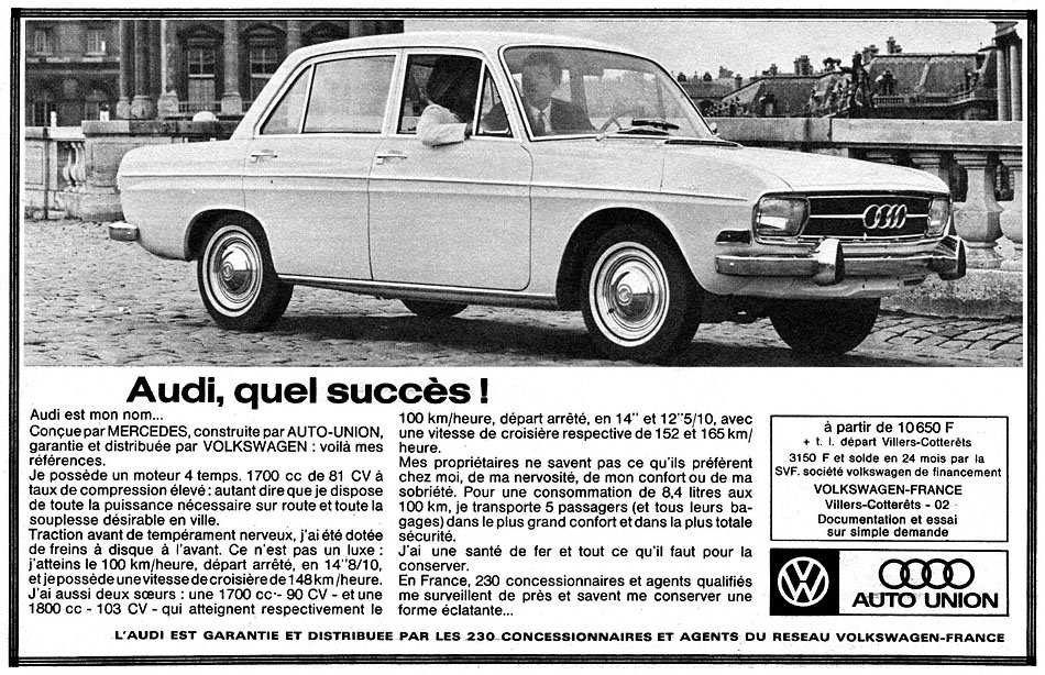 Publicité Audi 1967