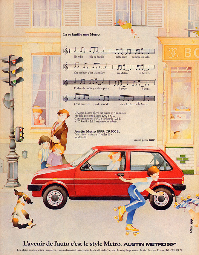 Publicité Austin 1981