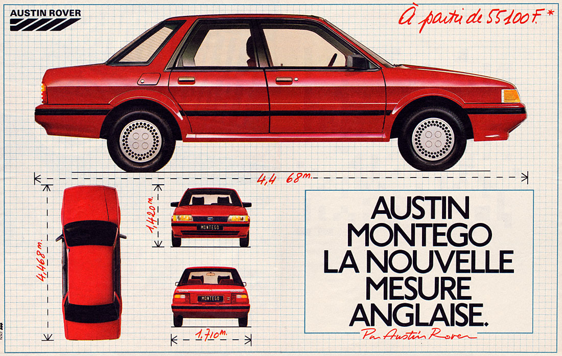 Publicité Austin 1984