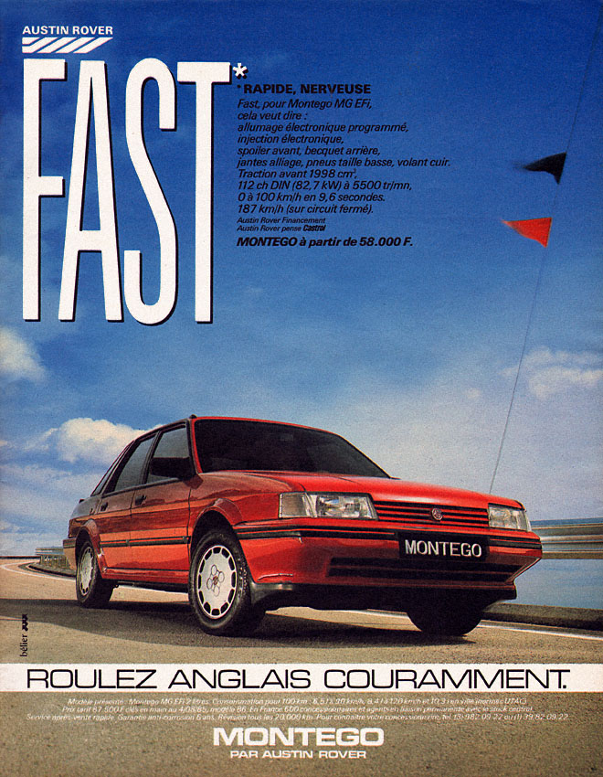 Publicité Austin 1985