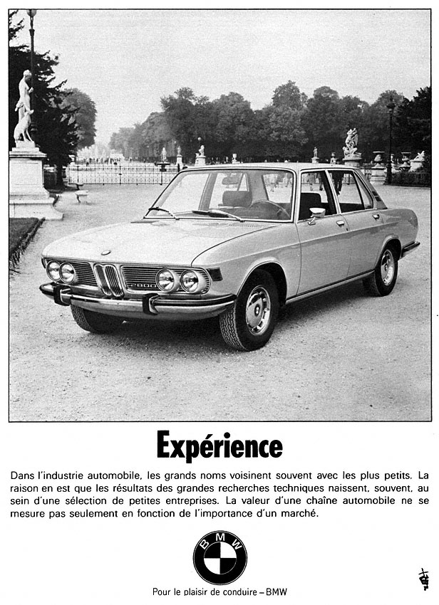 Publicité Bmw 1969