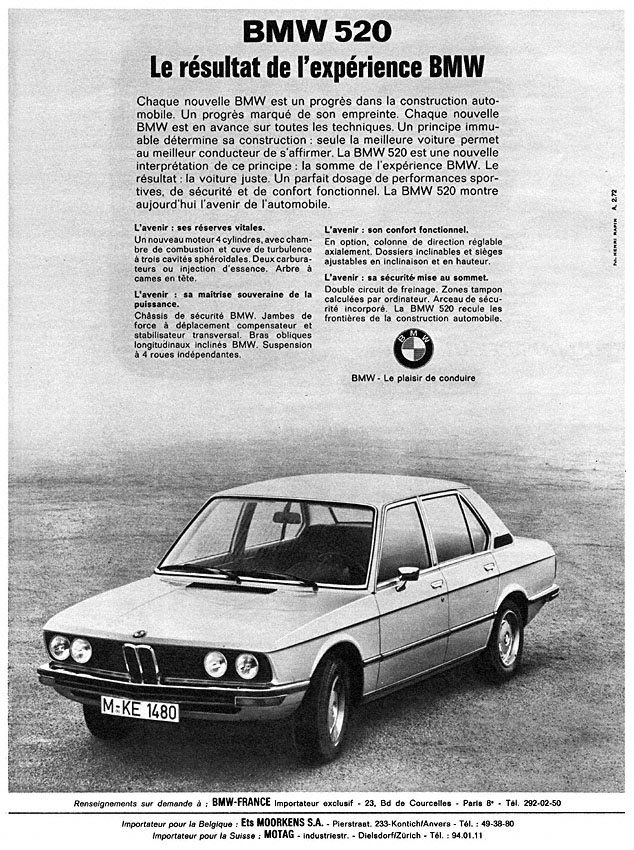 Publicité Bmw 1972