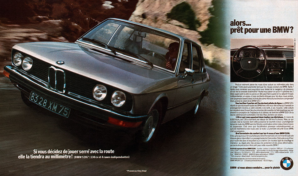 Publicité Bmw 1973