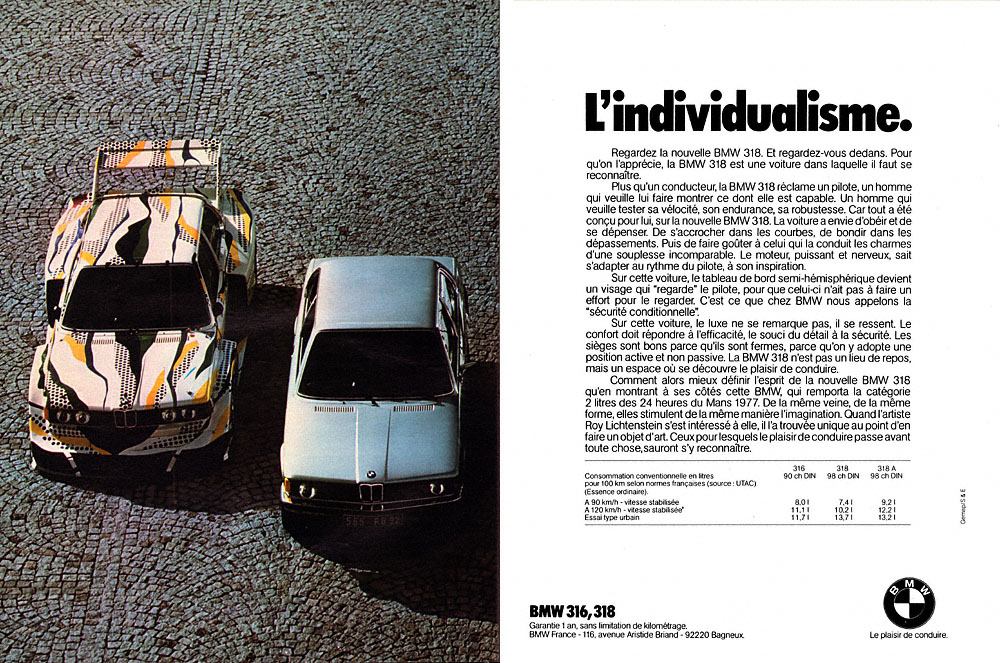 Publicité Bmw 1978