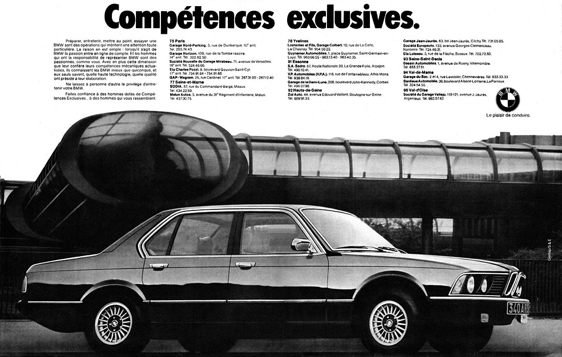 Publicité Bmw 1979