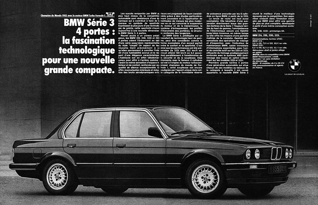 Publicité Bmw 1984