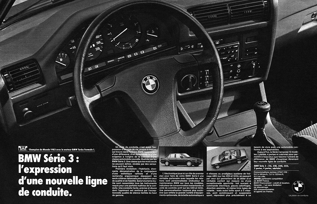 Publicité Bmw 1984