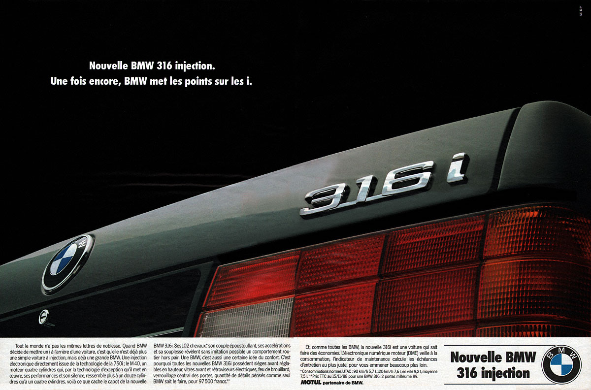 Publicité Bmw 1988