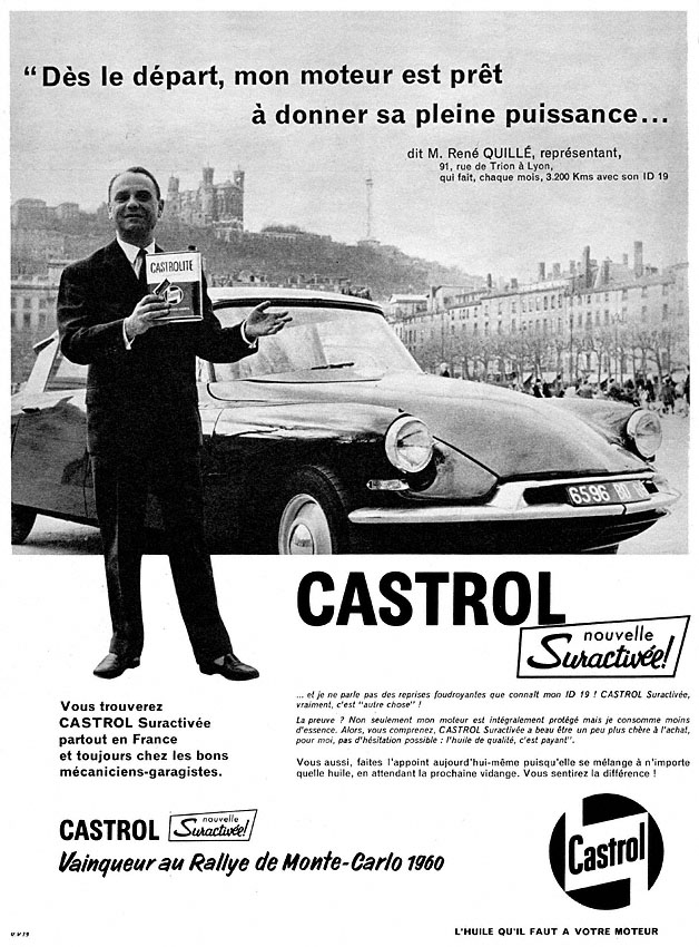 Publicité Castrol 1960