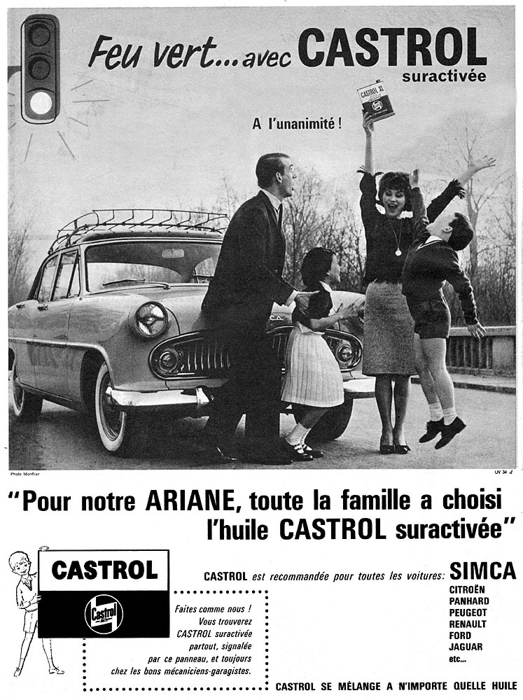 Publicité Castrol 1961