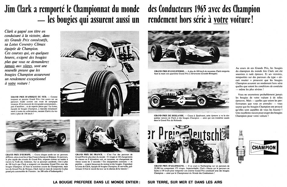 Publicité Champion 1966