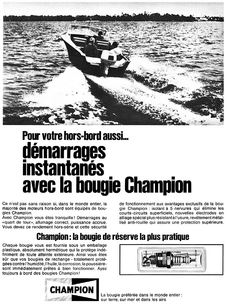 Publicit� Champion 1966