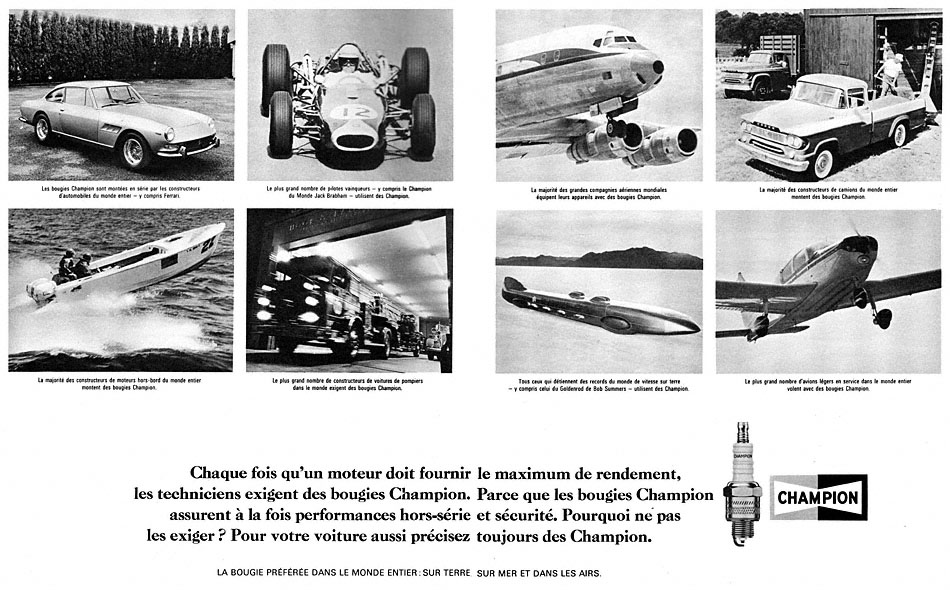 Publicité Champion 1966