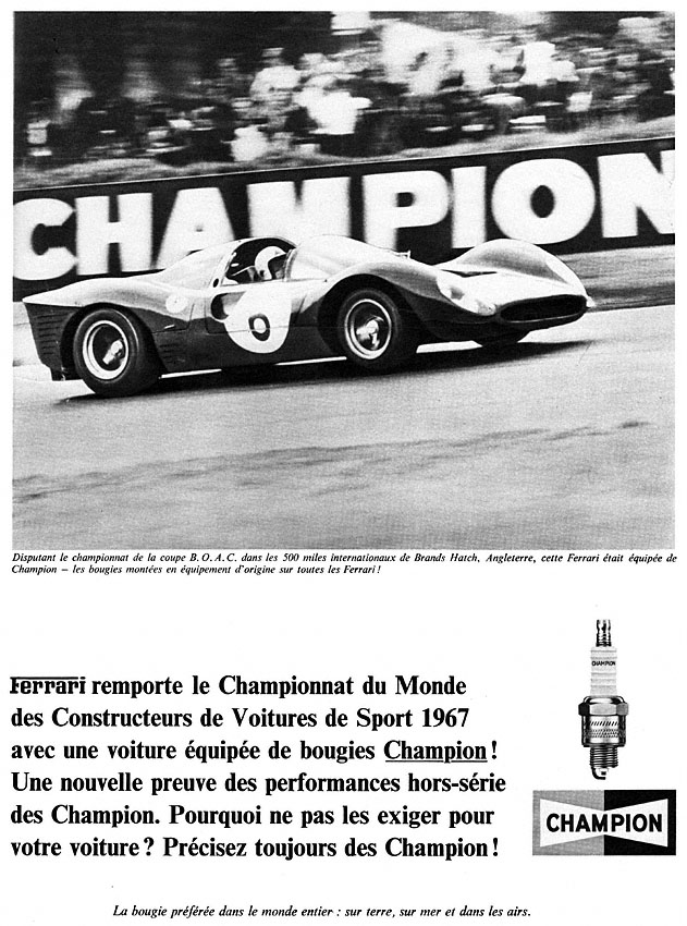 Publicité Champion 1967