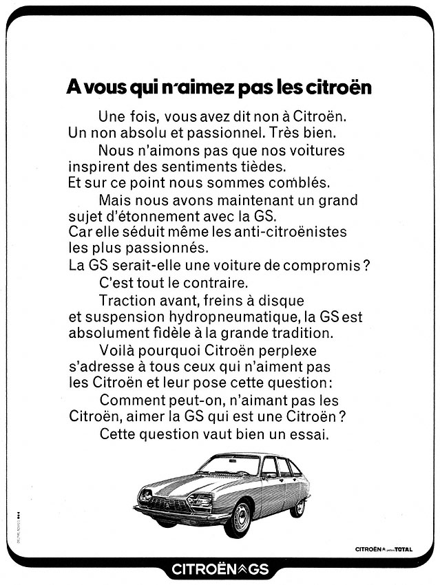 Publicité Citron 1972