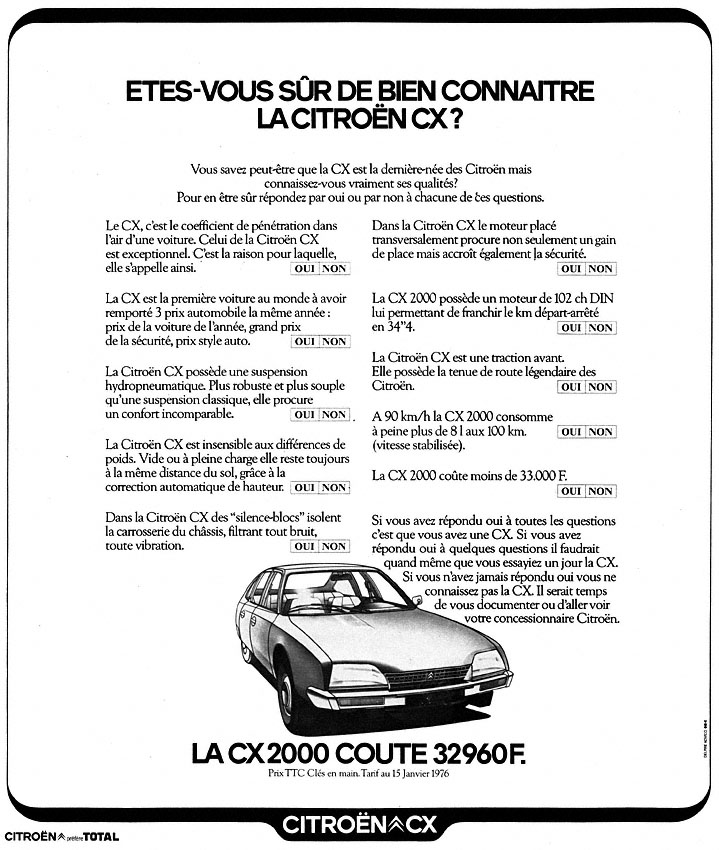 Publicité Citron 1976