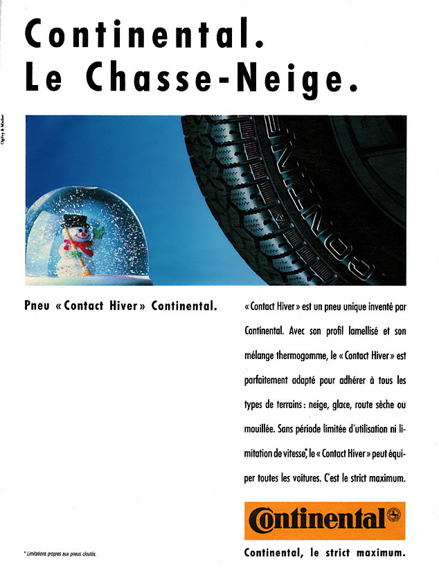 Publicité Continental 1989