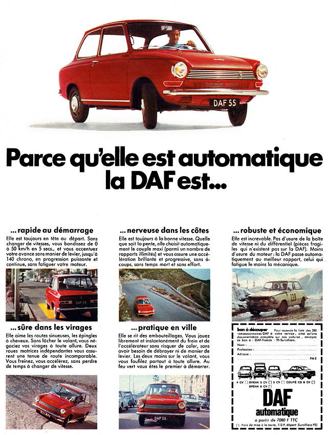 Publicité Daf 1969