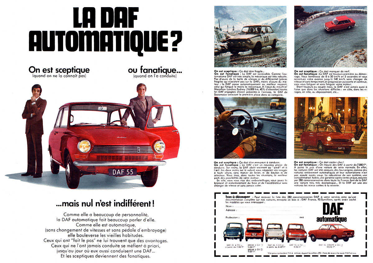 Publicit� Daf 1969
