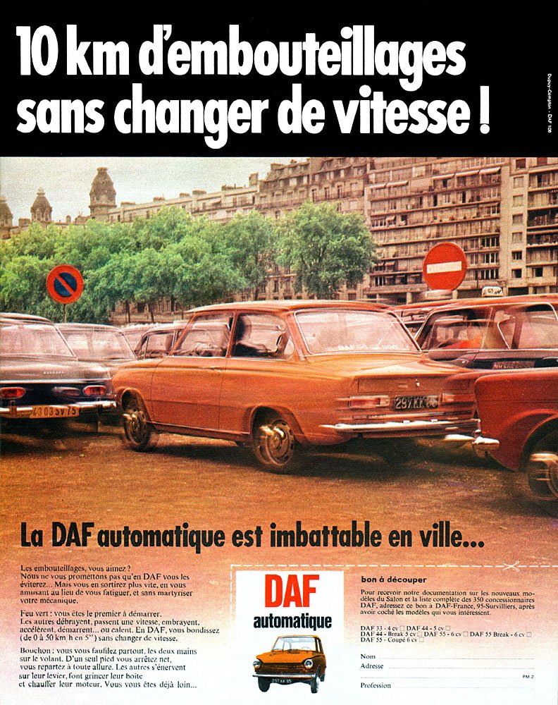 Publicit� Daf 1969