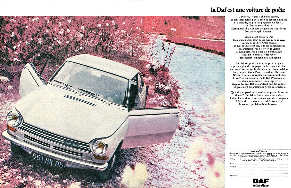 Publicit� Daf 1970