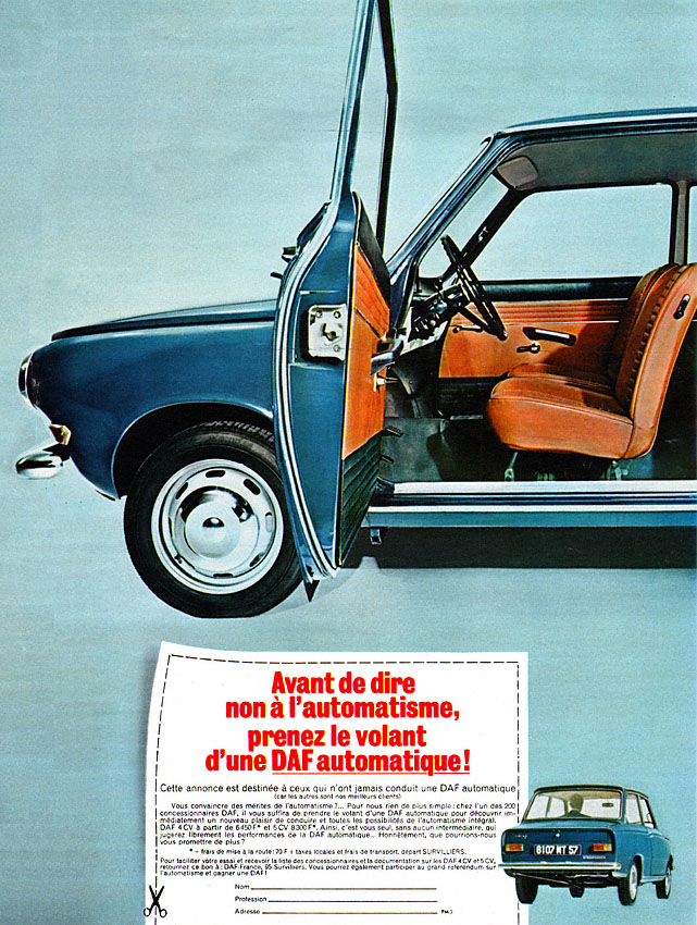 Publicit� Daf 1967