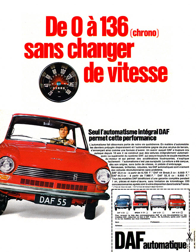 Publicité Daf 1968