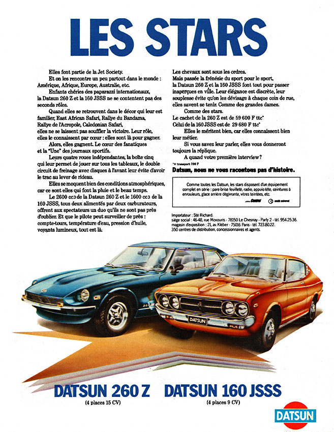 Publicité Datsun 1977