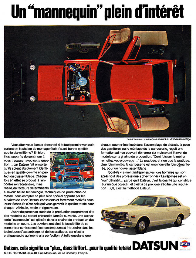 Publicité Datsun 1979