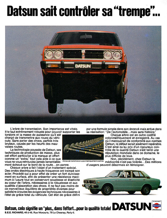 Publicité Datsun 1979