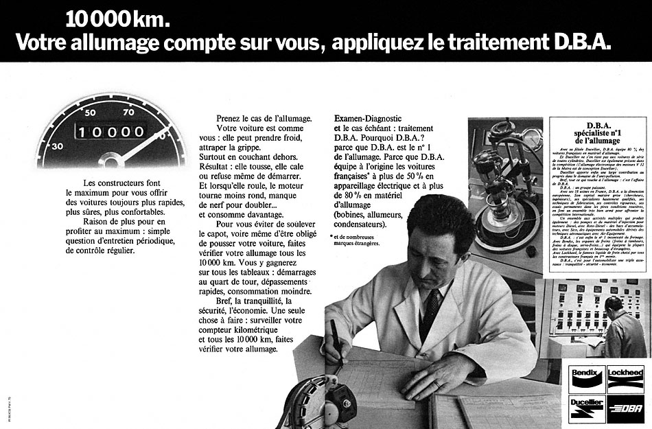 Publicité Dba 1970