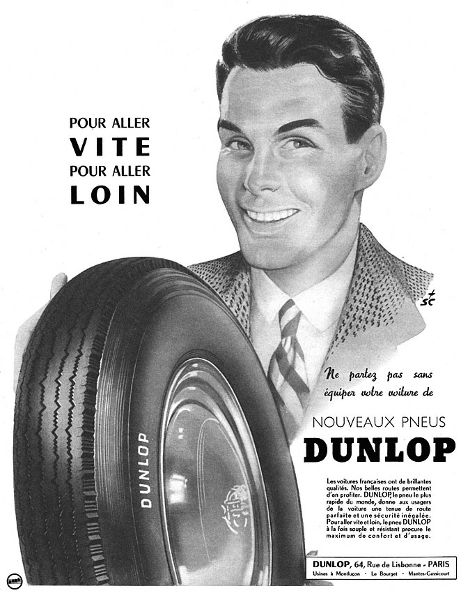 Publicité Dunlop 1952