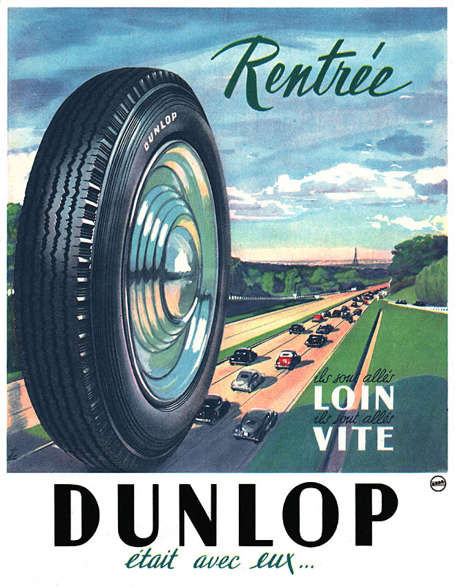 Publicité Dunlop 1952