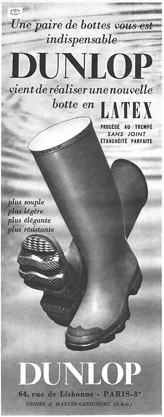 Publicité Dunlop 1952