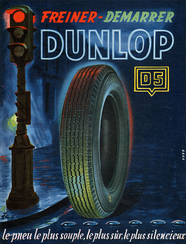 Publicité Dunlop 1954