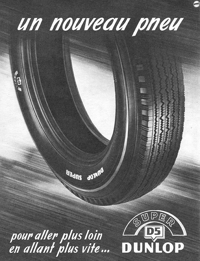 Publicité Dunlop 1955
