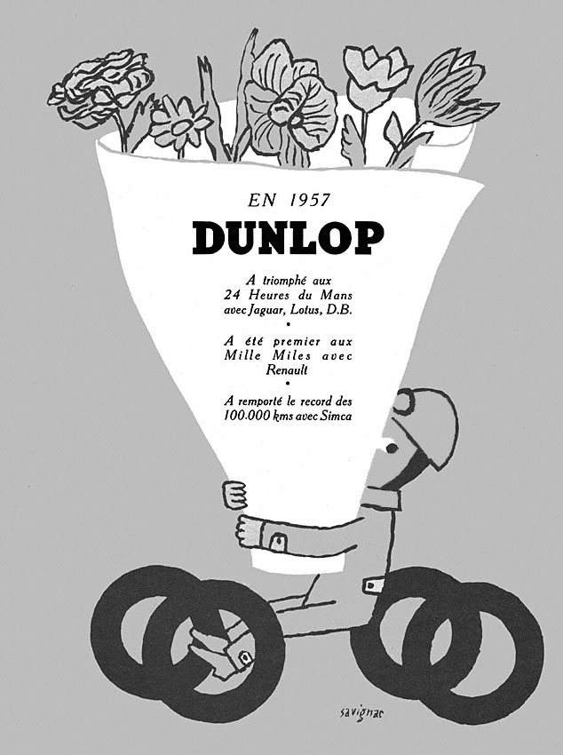 Publicité Dunlop 1957