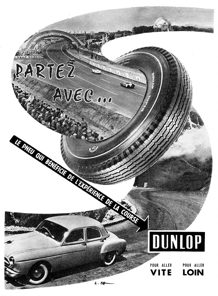 Publicité Dunlop 1958