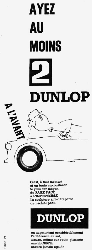 Publicité Dunlop 1959