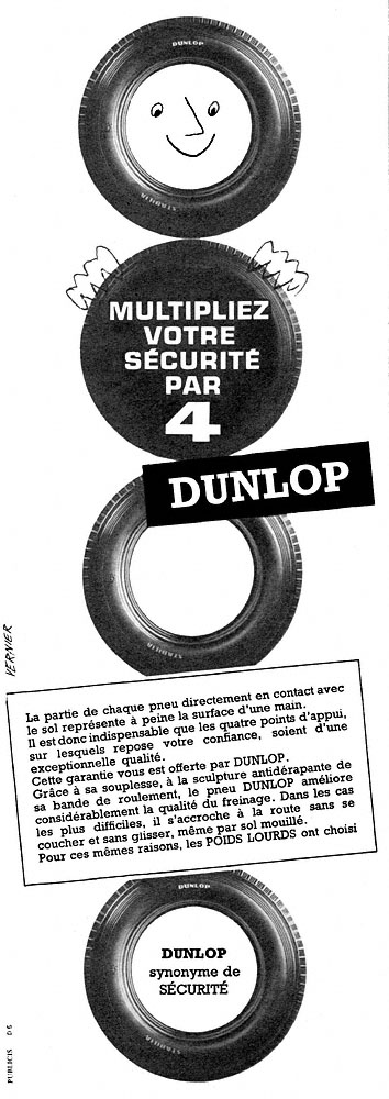 Publicité Dunlop 1959