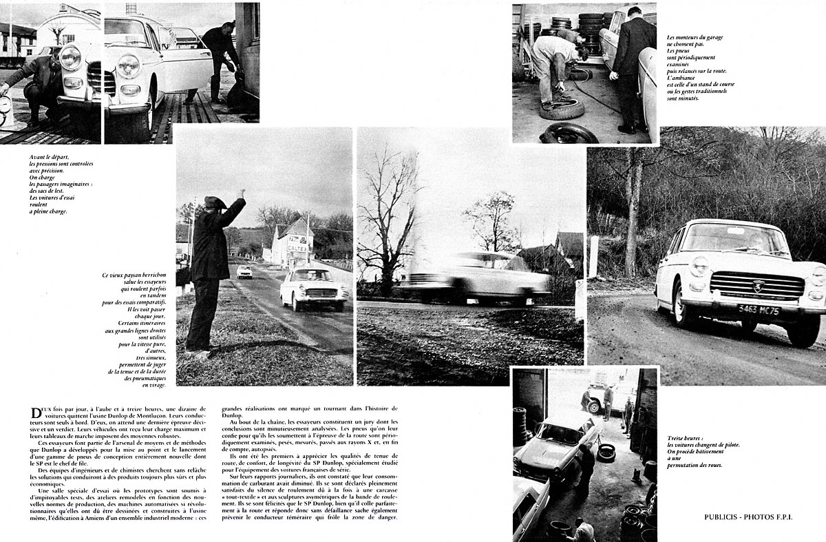 Publicité Dunlop 1963