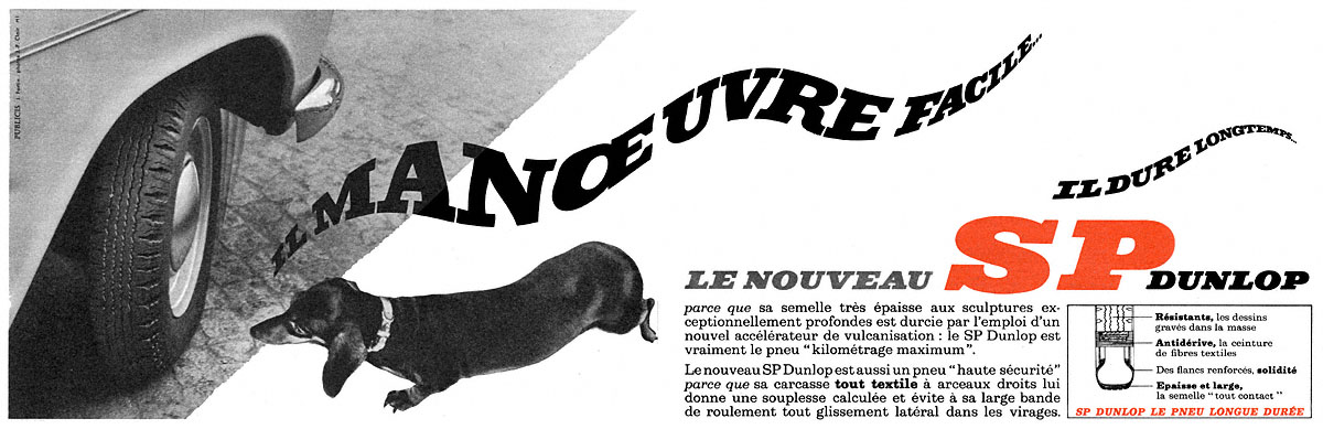 Publicité Dunlop 1963