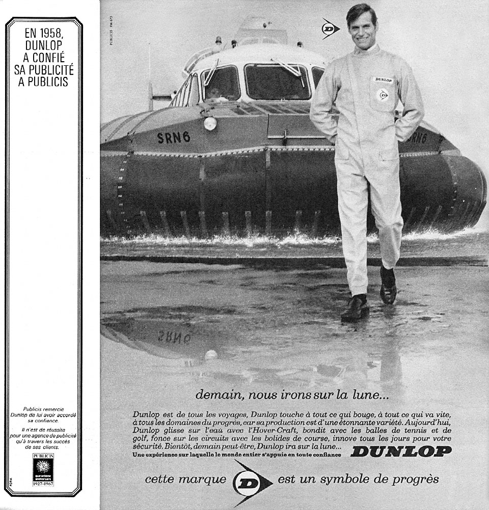 Publicit� Dunlop 1967