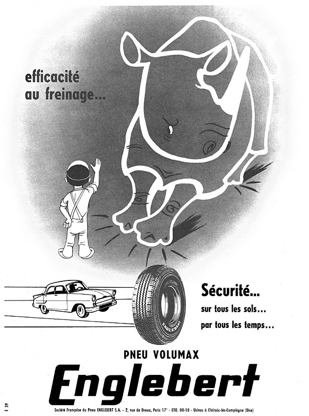 Publicité Englebert 1958