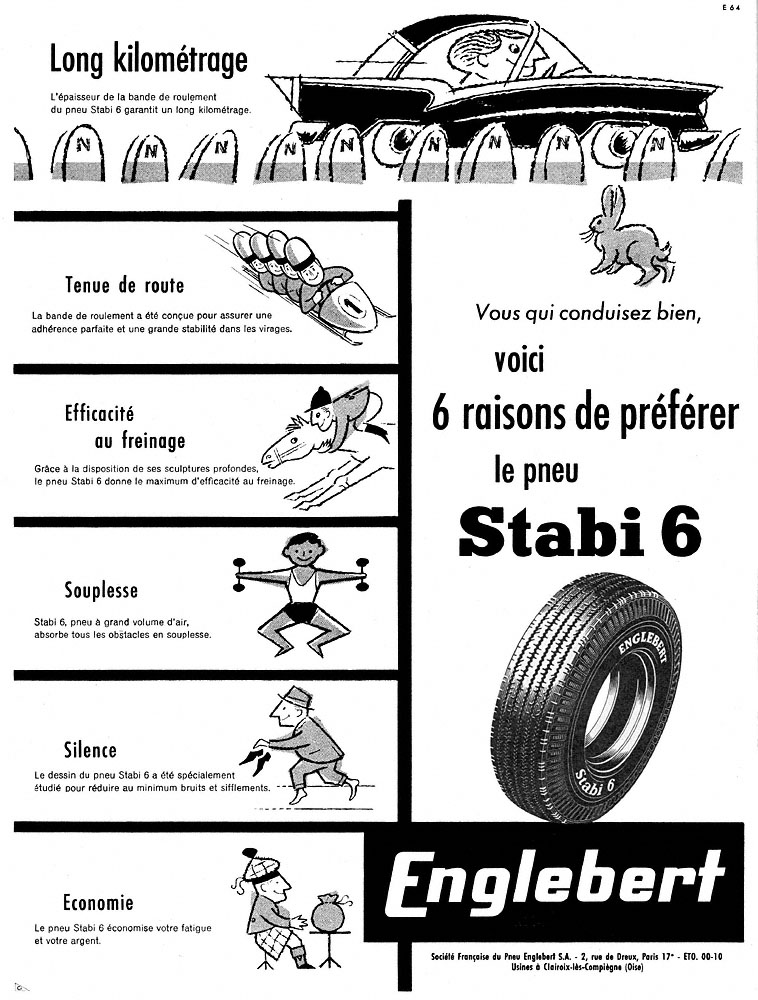 Publicité Englebert 1959