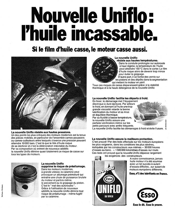 Publicité Esso 1973