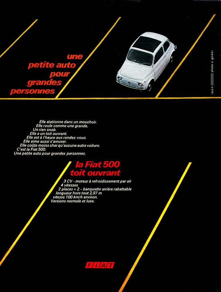 Publicit� Fiat 1970