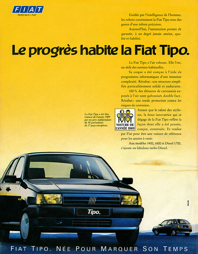Publicité Fiat 1989